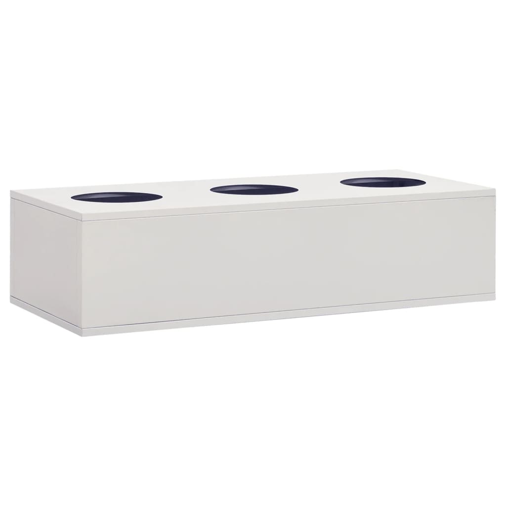 Vidaxl Office Flower Box 90x40x23 cm Stahl hellgrau