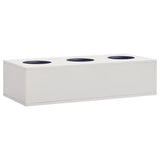 Vidaxl Office Flower Box 90x40x23 cm Stahl hellgrau