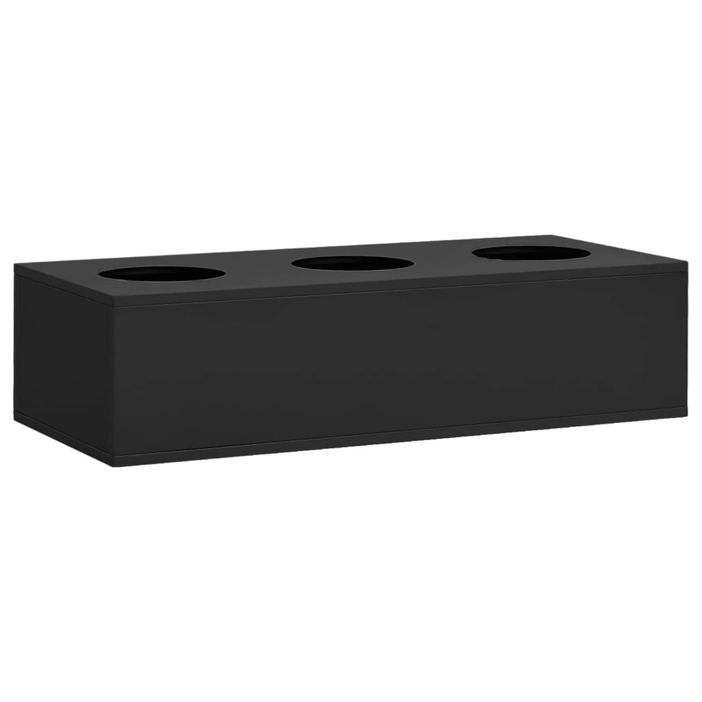 Vidaxl Office Flower Box 90x40x23 cm stål antracit -farvet