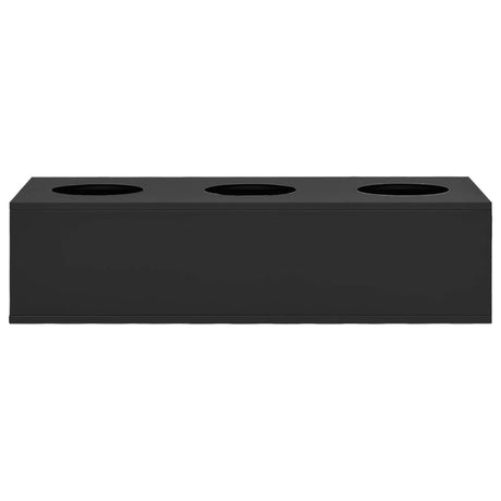 Vidaxl Office Flower Box 90x40x23 cm Anthracite en acier -colore