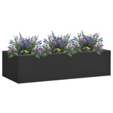 Vidaxl Office Flower Box 90x40x23 cm stål antracit -farvet