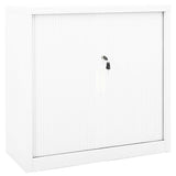 Vidaxl roldeurkast 90x40x90 cm staal wit