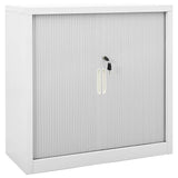 Vidaxl roldeurkast 90x40x90 cm staal grijs