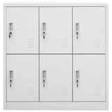 Vidaxl lockerkast 90x45x92,5 cm staal lichtgrijs