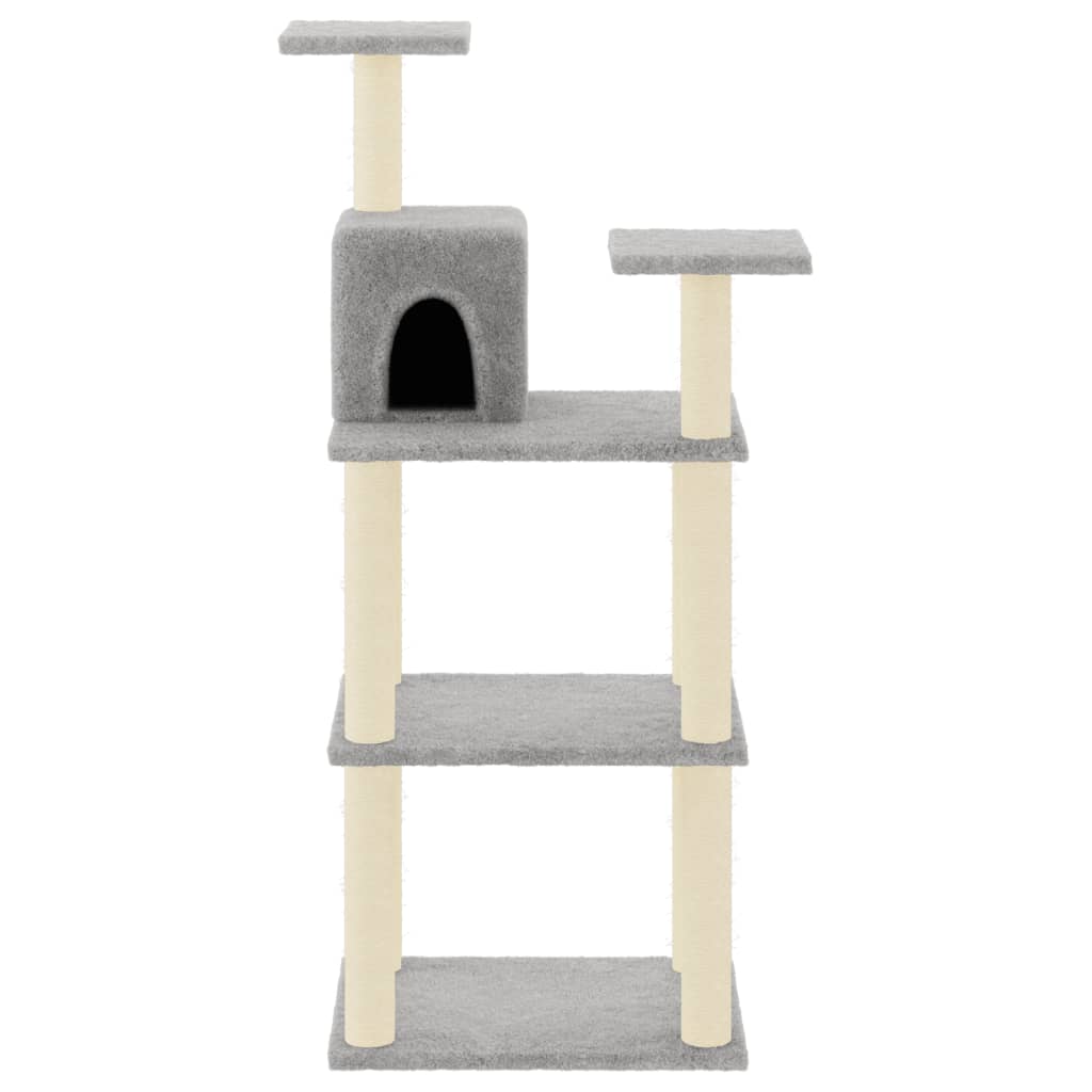 VidaXL cat scratching post with sisal scratching posts 118.5 cm light gray