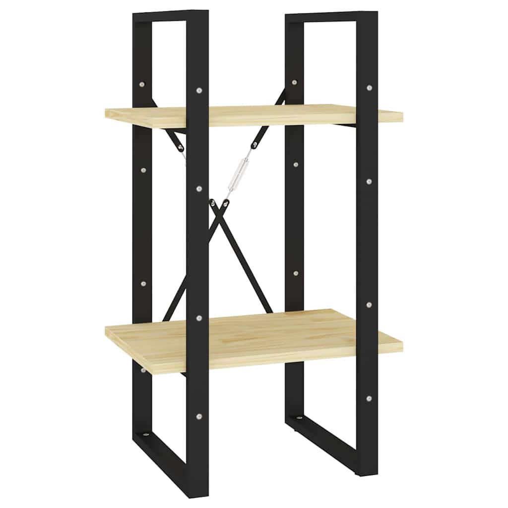 Vidaxl boekenkast met 2 schappen 40x30x70 cm massief grenenhout