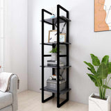 Vidaxl boekenkast met 4 schappen 40x30x140 cm bewerkt hout grijs