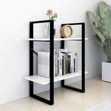 Vidaxl boekenkast met 2 schappen 60x30x70 cm bewerkt hout wit