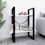 Vidaxl boekenkast met 2 schappen 60x30x70 cm bewerkt hout wit