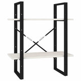 Vidaxl boekenkast met 2 schappen 40x30x70 cm massief grenenhout wit