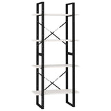 Vidaxl boekenkast met 4 schappen 60x30x140 cm massief grenenhout wit