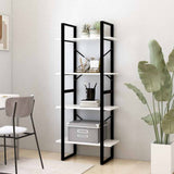 Vidaxl boekenkast met 4 schappen 60x30x140 cm massief grenenhout wit