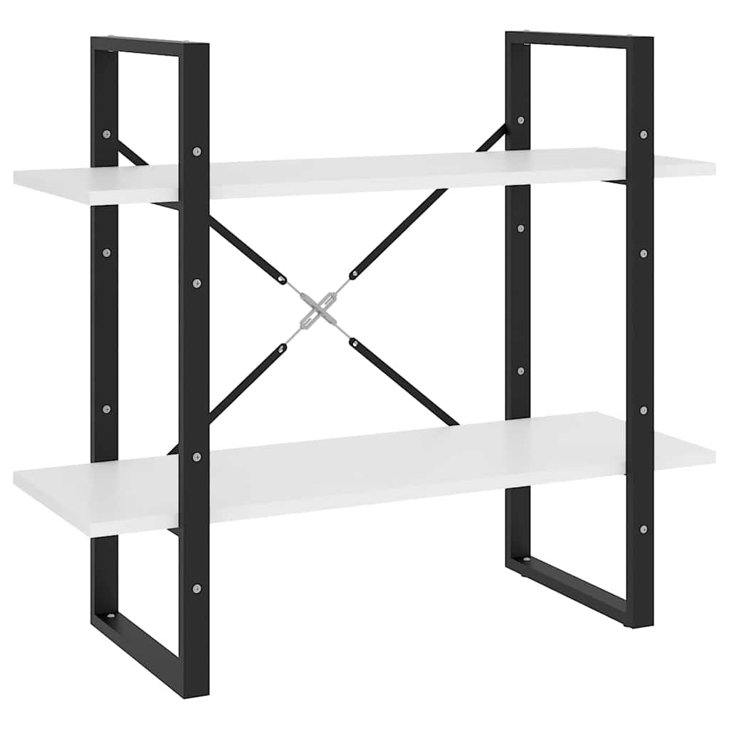 Vidaxl boekenkast met 2 schappen 80x30x70 cm spaanplaat wit