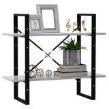 Vidaxl boekenkast met 2 schappen 80x30x70 cm spaanplaat betongrijs