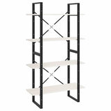 Vidaxl boekenkast met 4 schappen 80x30x140 cm massief grenenhout wit