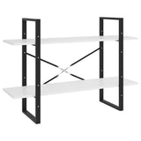 Vidaxl boekenkast met 2 schappen 100x30x70 cm spaanplaat wit