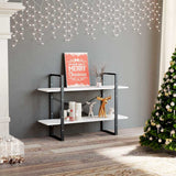 Vidaxl boekenkast met 2 schappen 100x30x70 cm spaanplaat wit