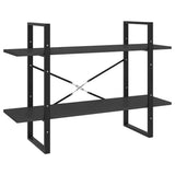 Vidaxl boekenkast met 2 schappen 100x30x70 cm spaanplaat grijs