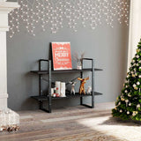 Vidaxl boekenkast met 2 schappen 100x30x70 cm spaanplaat grijs