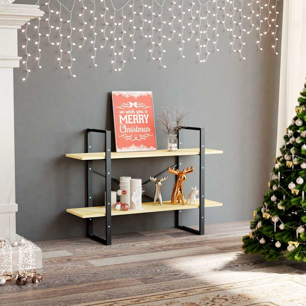 Vidaxl boekenkast met 2 schappen 100x30x70 cm massief grenenhout