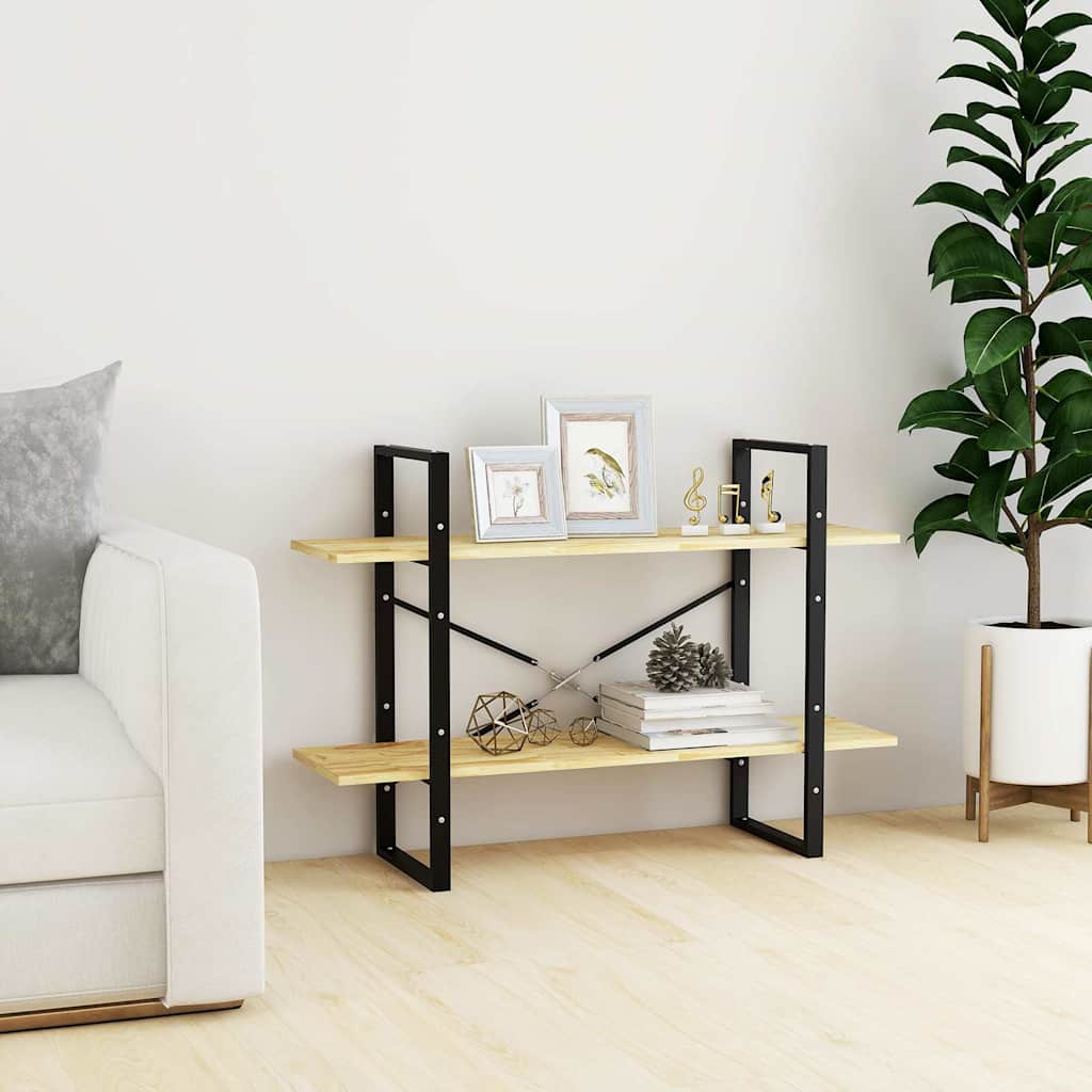Vidaxl boekenkast met 2 schappen 100x30x70 cm massief grenenhout