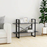 Vidaxl boekenkast met 2 schappen 100x30x70 cm massief grenenhout grijs