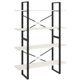 Vidaxl boekenkast met 4 schappen 100x30x140 cm massief grenenhout wit