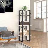 Vidaxl boekenkast met 3 schappen 40x30x105 cm bewerkt hout wit