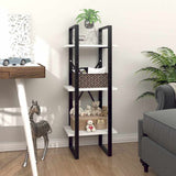 Vidaxl boekenkast met 3 schappen 40x30x105 cm bewerkt hout wit