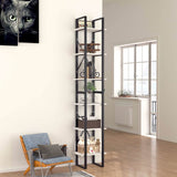 Vidaxl boekenkast met 6 schappen 40x30x210 cm bewerkt hout wit