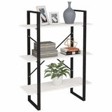 Vidaxl boekenkast met 3 schappen 80x30x105 cm massief grenenhout wit