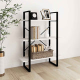 Vidaxl boekenkast met 3 schappen 80x30x105 cm massief grenenhout wit