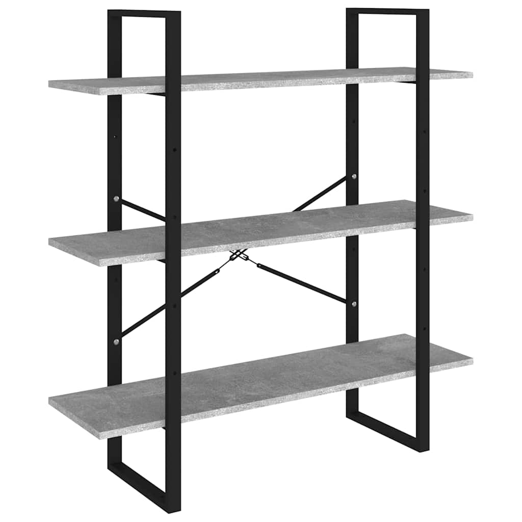 Vidaxl boekenkast 100x30x105 cm bewerkt hout betongrijs