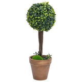Vidaxl Plantes artificielles avec pot 2 St Boxwood Formation sphérique 33 cm vert