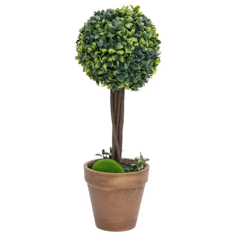 Vidaxl Plantes artificielles avec pot 2 St Boxwood Formation sphérique 56 cm vert
