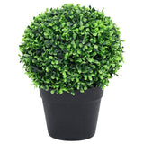 Vidaxl Plantes artificielles avec pot 2 St Buxus Formation sphérique 37 cm vert