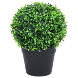 Vidaxl Plantes artificielles avec pot 2 St Boxwood Formation sphérique 27 cm vert