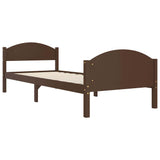 Vidaxl bedframe massief grenenhout donkerbruin 100x200 cm