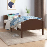 Vidaxl bedframe massief grenenhout donkerbruin 100x200 cm