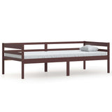 Vidaxl bedframe massief grenenhout donkerbruin 90x200 cm