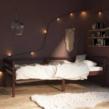 Vidaxl bedframe massief grenenhout donkerbruin 90x200 cm