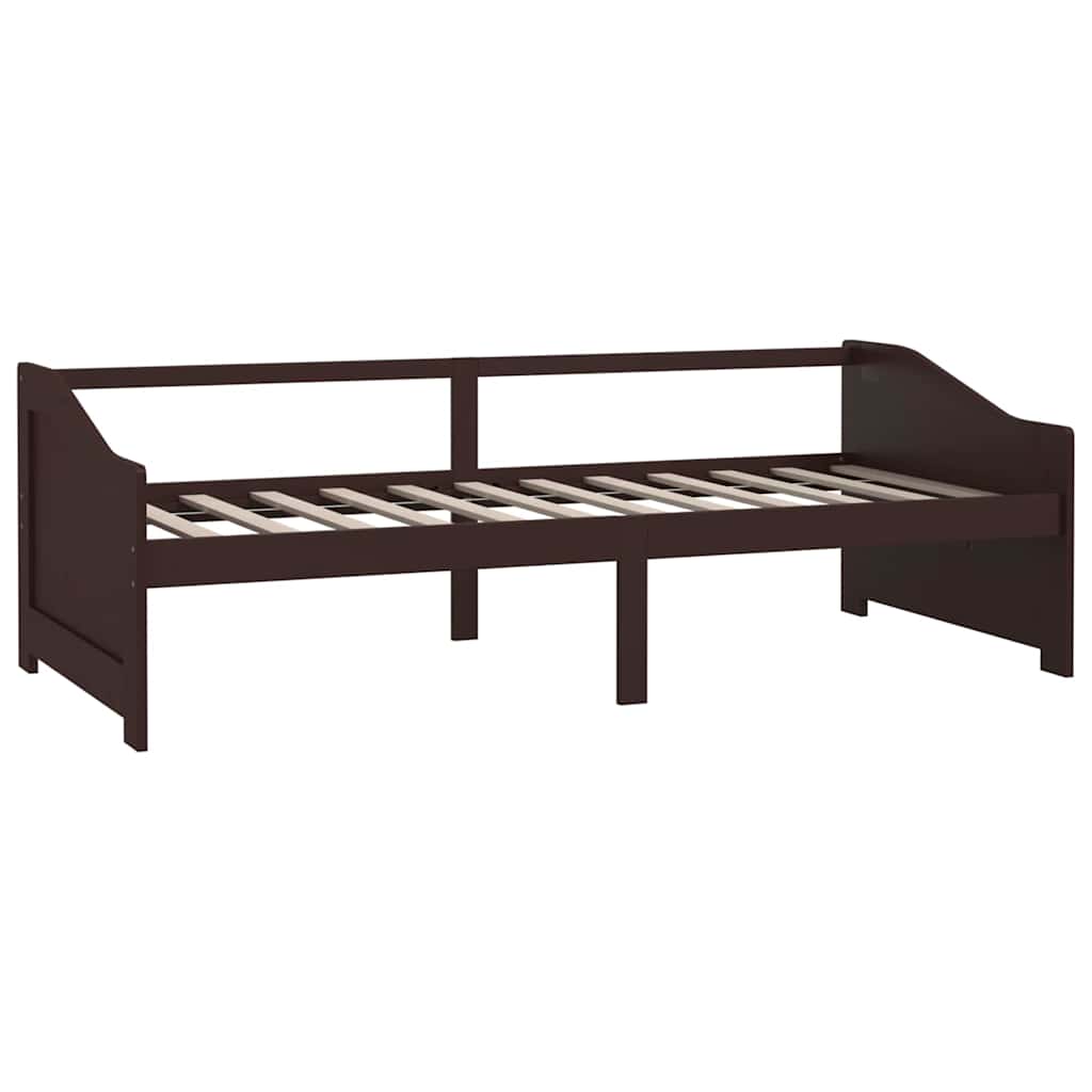 Vidaxl bedbank 3-zits massief grenenhout donkerbruin 90x200 cm