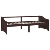 Vidaxl bedbank 3-zits massief grenenhout donkerbruin 90x200 cm