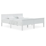 Vidaxl bedframe massief grenenhout wit 200x200 cm