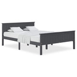 Vidaxl bedframe massief grenenhout grijs 160x200 cm