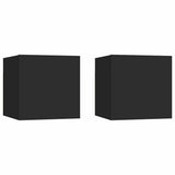 Vidaxl nachtkastjes 2 st 30,5x30x30 cm spaanplaat zwart