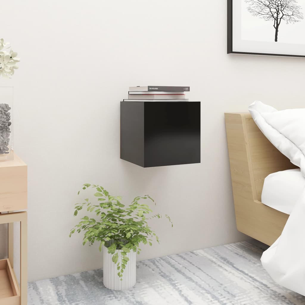 Vidaxl nachtkastjes 2 st 30,5x30x30 cm spaanplaat zwart