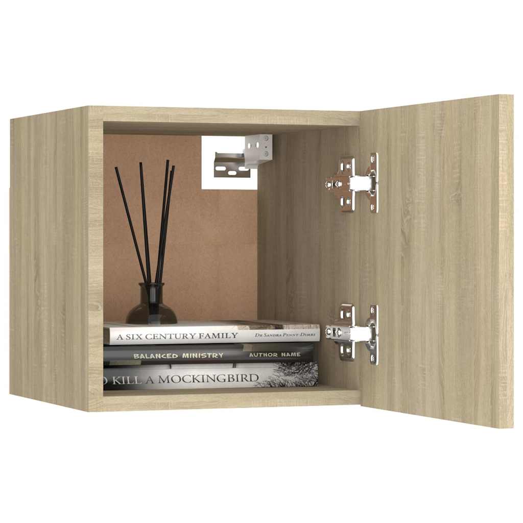 Vidaxl nachtkastje 30,5x30x30 cm spaanplaat sonoma eikenkleurig
