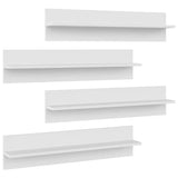 Vidaxl wandschappen 4 st 80x11,5x18 cm bewerkt hout wit