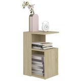 Vidaxl bijzettafel 36x30x56 cm bewerkt hout sonoma eikenkleurig